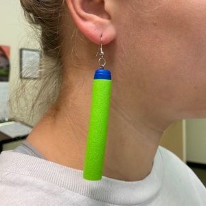 Nerf Gun Earrings-Green 🧩